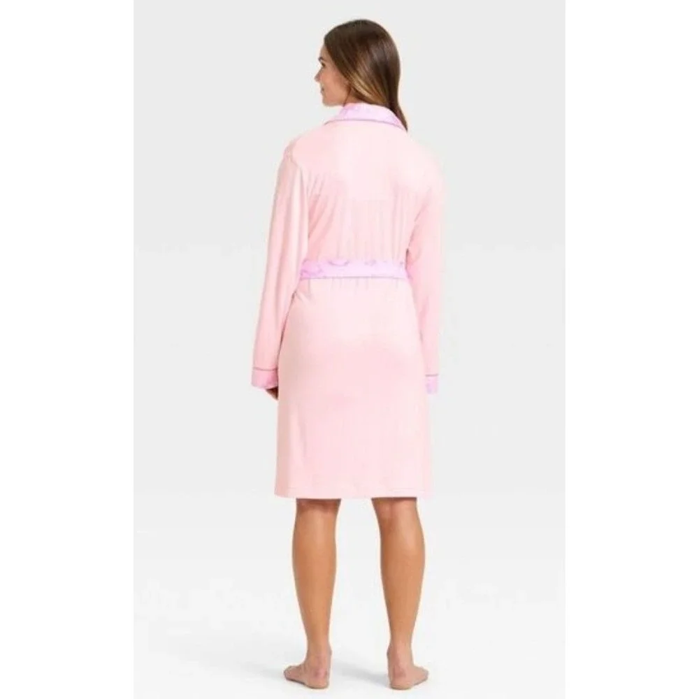 Wicked Katie Kime Universal Pink Robe Glinda Toile Knit XL XXL Cozy Loungewear